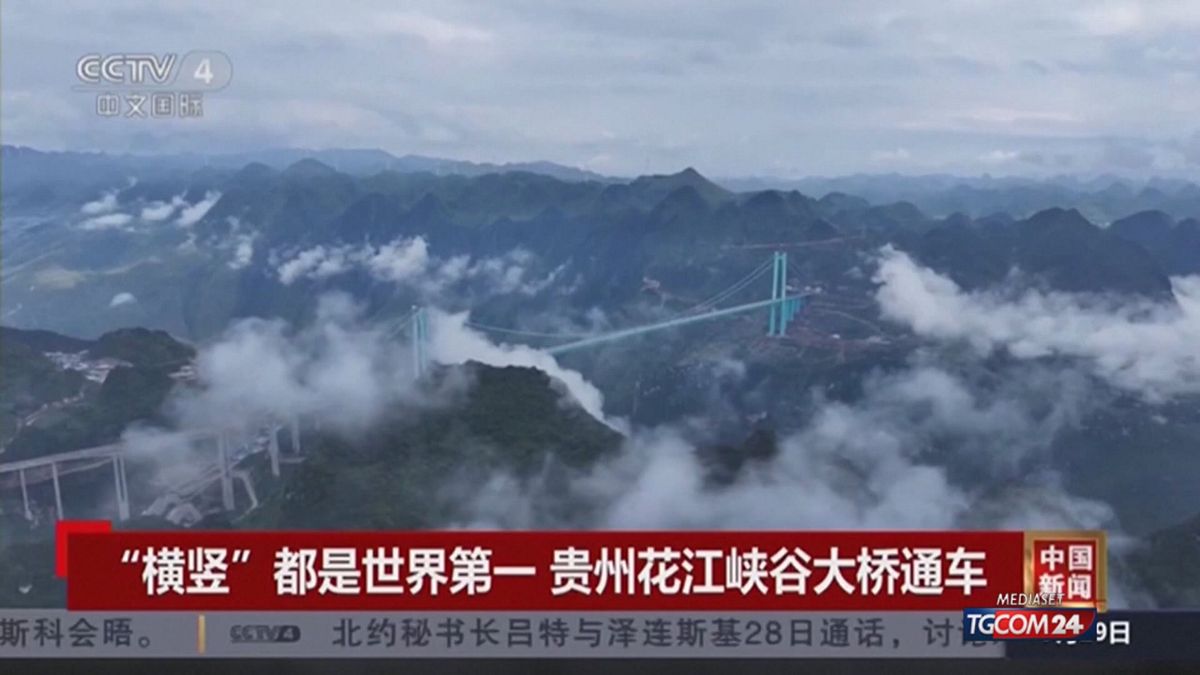 cina inaugurato il ponte pi249 alto del mondo