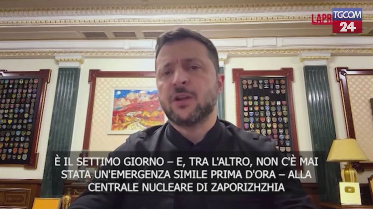 Zelensky: "La centrale di Zaporizhzhia in emergenza da 7 giorni"