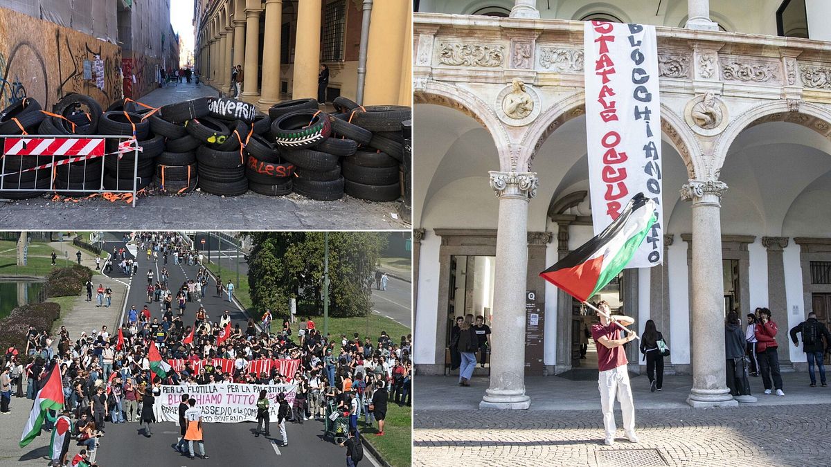 proteste pro pal in tutta italia occupate diverse universit224 scontri davanti alla stazione di bologna a torino bloccata la tangenziale piano usa per gaza media il s236 di hamas potrebbe arrivare oggi