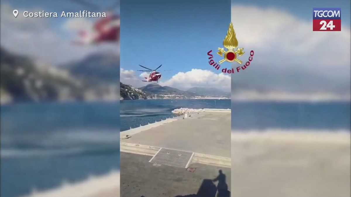 Turista finlandese si perde tra Cetara ed Erchie, salvata in elicottero dai vigili del fuoco