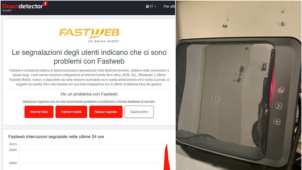 Fastweb down il 22 ottobre: problemi per rete fissa e mobile in tutta Italia | L