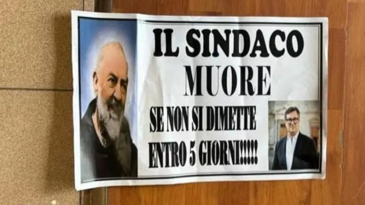 appalti e minacce compare un manifesto funebre per il sindaco di san giuseppe vesuviano