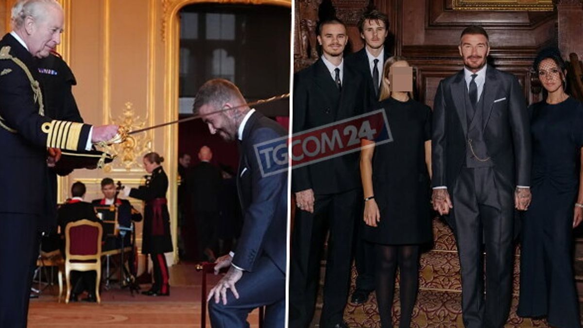 David Beckham'a Kral Charles tarafından Sir unvanı verildi, tören