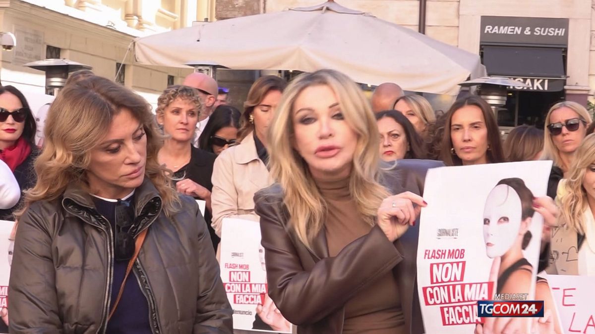 Giornaliste in piazza contro i deep fake porno