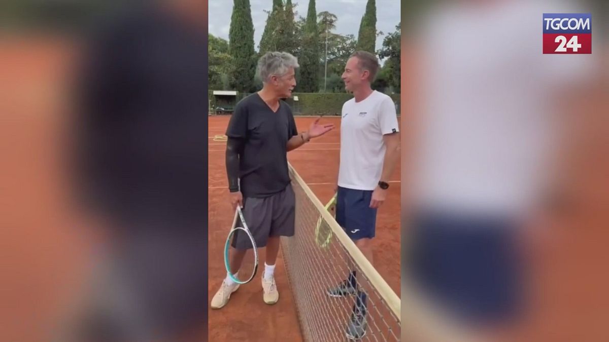 fiorello e volandri la partita scaramantica prima della coppa davis