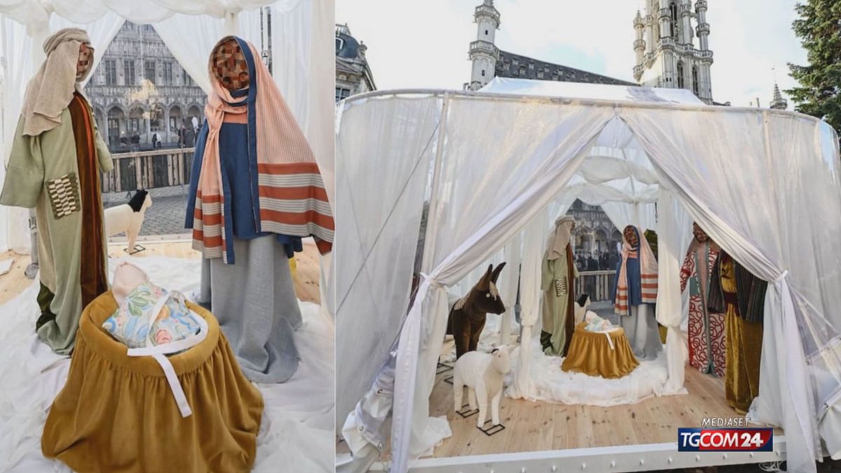 A Bruxelles il presepe "inclusivo": Gesù, Giuseppe e Maria "senza volto"