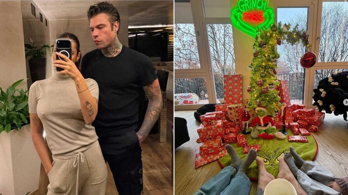Fedez ve Giulia Honegger ve çocuklarıyla kar tatili