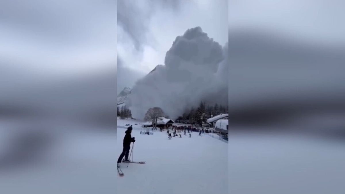 Impressionante soffio di valanga in Val Veny (Valle d