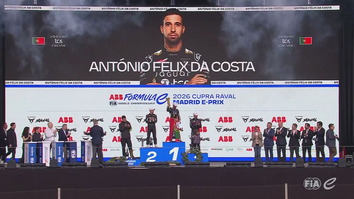 Il podio dell'E-Prix di Madrid - SportMediaset