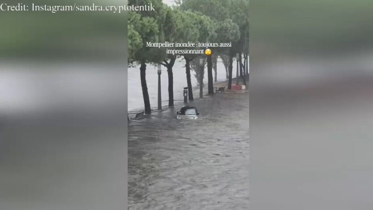 Piogge torrenziali nel Sud della Francia, Montpellier allagata