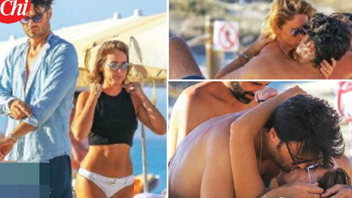 Maria Elena Boschi e Giulio Berruti avvinghiamenti e baci al mare