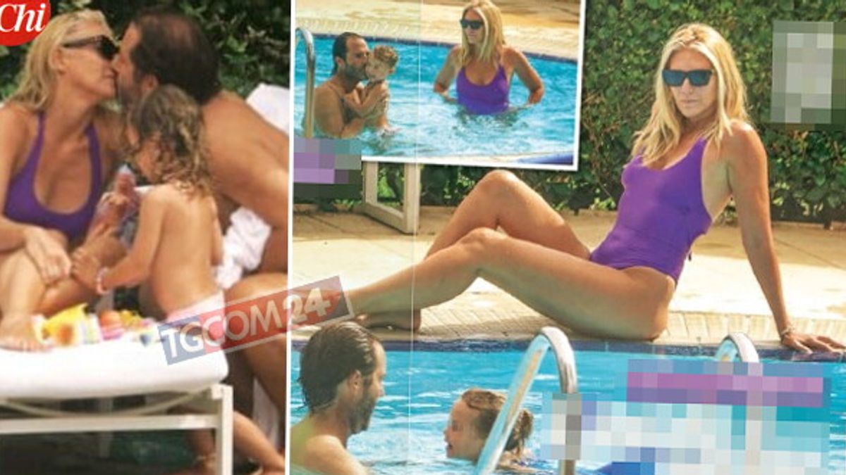 Fotogallery - Eleonora Daniele in piscina con il marito e la figlia