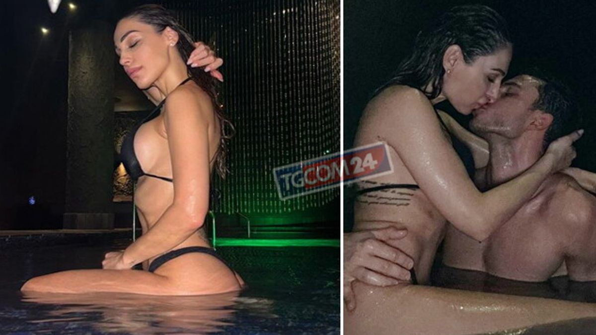 Anna Tatangelo nella spa ad alta quota è una bomba sexy