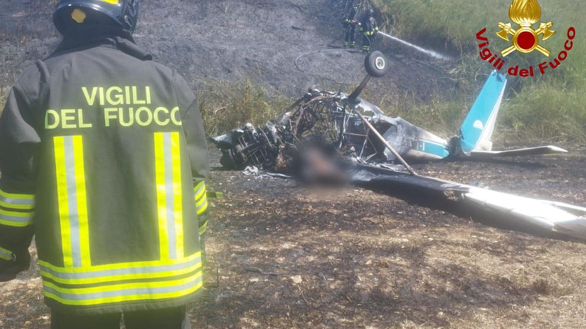 Terni, ultraleggero precipita poco dopo il decollo: due morti