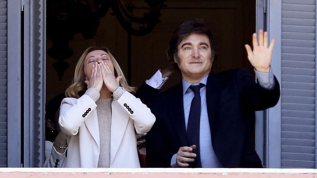 Arjantin ve Meloni, Casa Rosada'da başkan Milei tarafından karşılandı