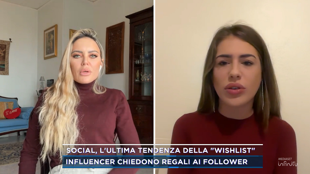 İstek listesi etkileyicisi, Elena Morali ve Asia Gianese arasındaki tartışma