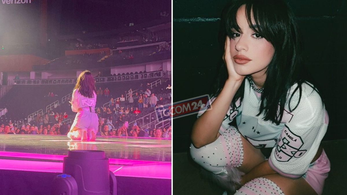 Camila Cabello yarı boş bir arenada sahne alıyor