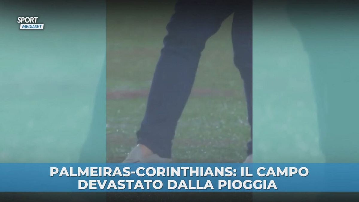 Palmeiras-Corinthians: il campo devastato dalla pioggia - SportMediaset