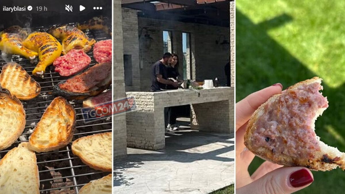 Ilany Blasi ve Bastian Muller, Roma'daki Villa'daki ailede ızgara