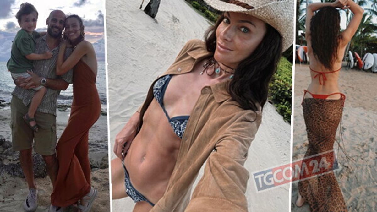 Paola Turani için zaten yaz, aile tatilinin fotoğrafları