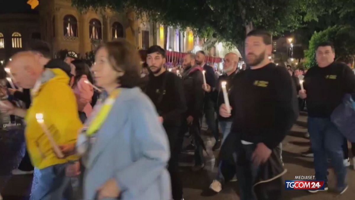 Palermo, fiaccolata per i tre giovani uccisi a Monreale