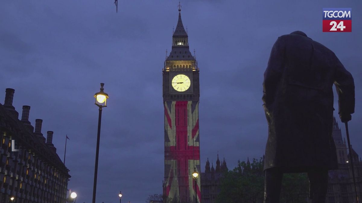 londra sul big ben le immagini di churchill che annuncia la fine della seconda guerra mondiale