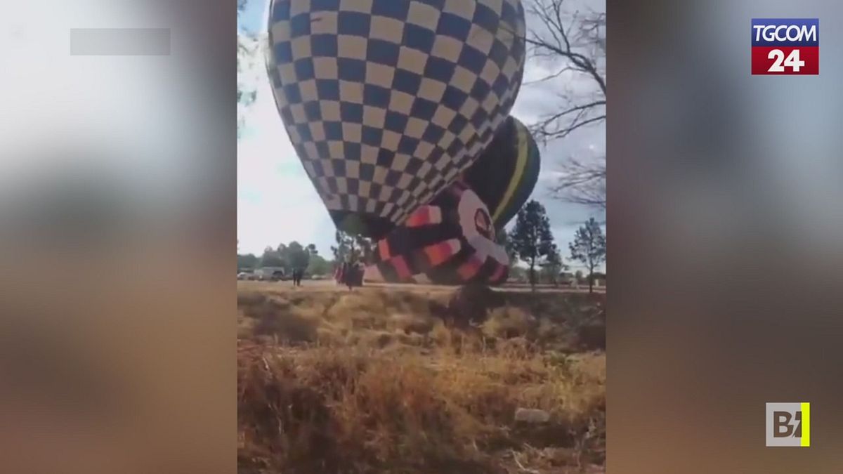 messico precipita da una mongolfiera che va a fuoco e muore