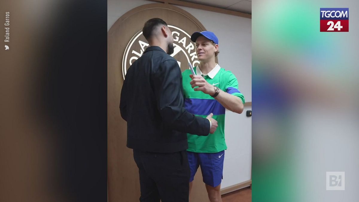 roland garros incontro tra campioni donnarumma fa visita a sinner