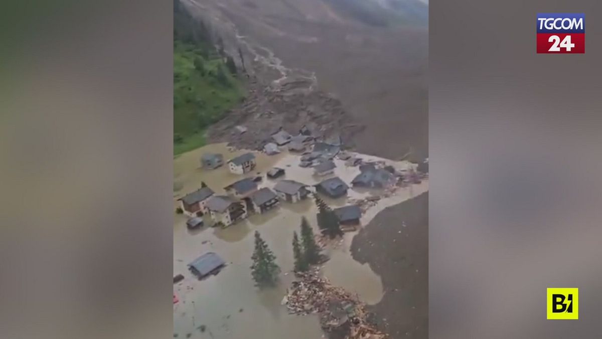 svizzera il villaggio di blatten dopo la frana che lo ha travolto