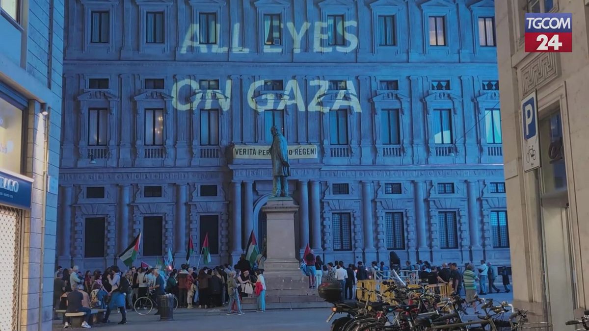 Milano, a Palazzo Marino "All eyes on Gaza"