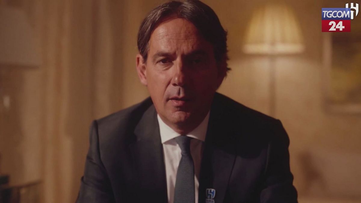 simone inzaghi si presenta all al hilal ma in sottofondo la telecronaca è di un gol del fratello