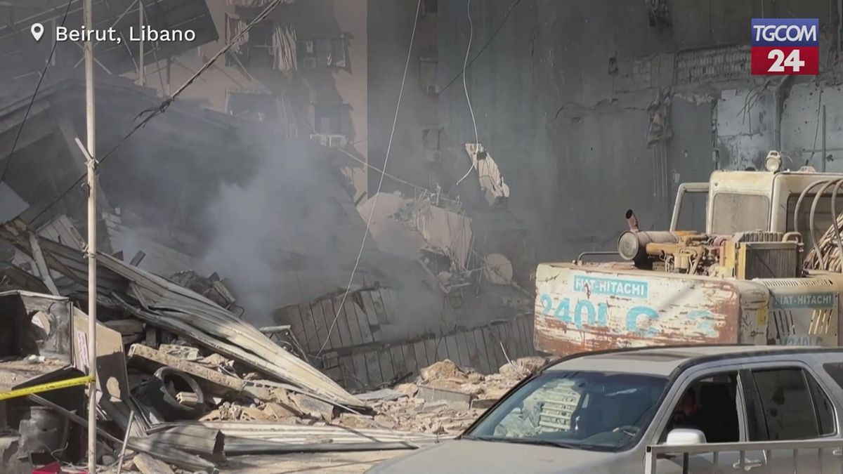 libano attacco israeliano a beirut edifici distrutti