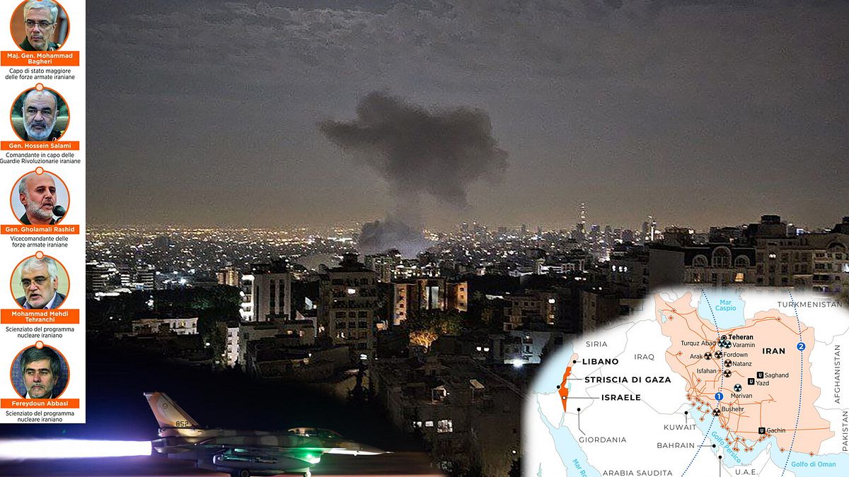 israele lancia l8217operazione leone crescente e bombarda l8217iran colpiti siti nucleari decapitati vertici militari e scientifici