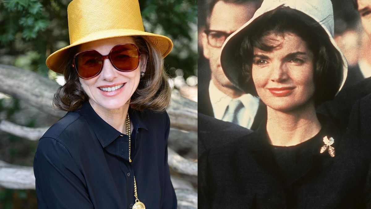 Naomi Watts sul set della serie tv "American Love Story" e Jackie Kennedy nel 1963 © IPA