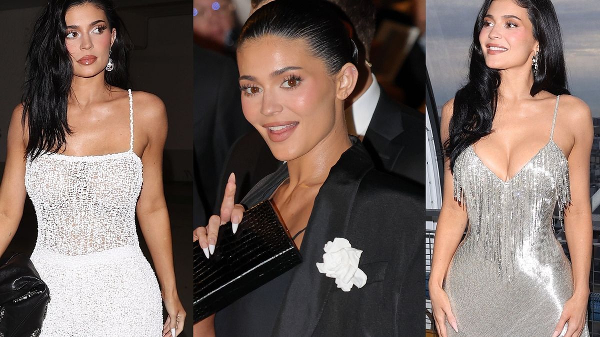 Tre look di Kylie Jenner alla Fashion Week di Parigi © IPA