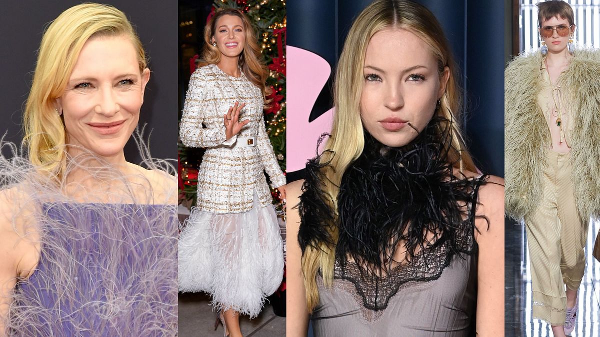 Il ritorno delle piume: Cate Blanchett, Blake Lively, Lila Moss e un look dalle sfilate © IPA/IPA/IPA/Catwalk Pictures