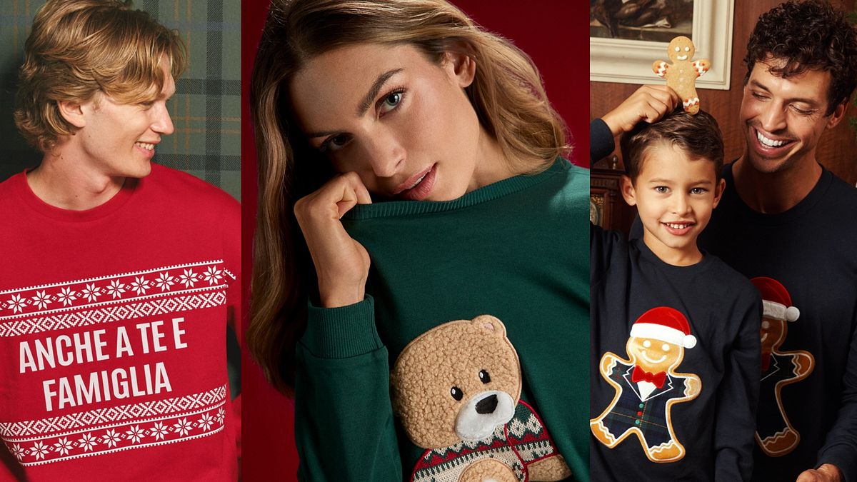 Tre proposte dalle collezioni Natale 2025 di Tezenis, Intimissimi e IUMAN  © Ufficio stampa