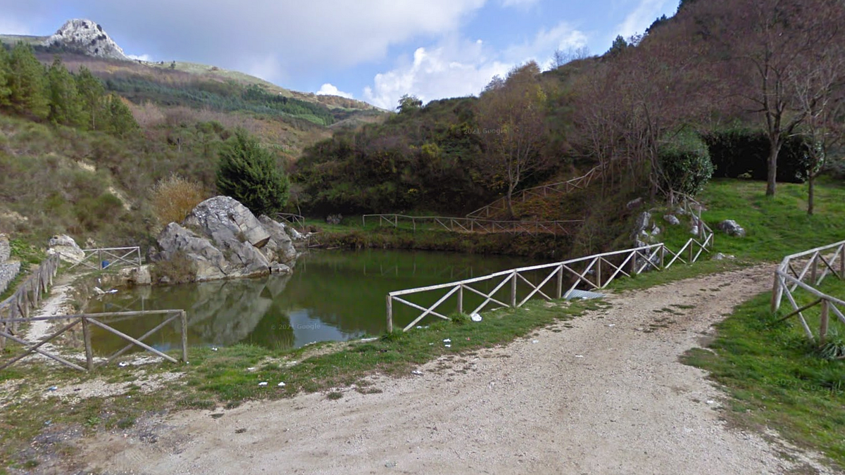Il laghetto di Monte Guardia, nel Beneventano, dove ha perso la vita la coppia di anziani © Dal Web