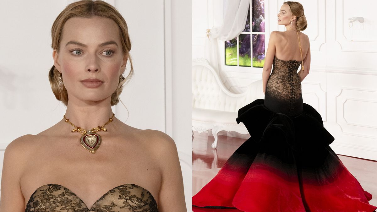 La collana Taj Mahal Diamond e lo stile "dark romance" di Margot Robbie alla premiere a Los Angeles di "Wuthering Heights"/ "Cime Tempestose" © IPA