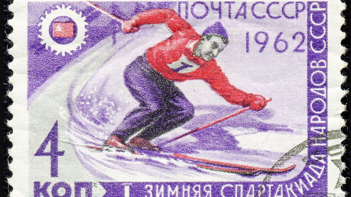 Francobollo commemorativo delle Spartachiadi del 1962 © Wikimedia Commons