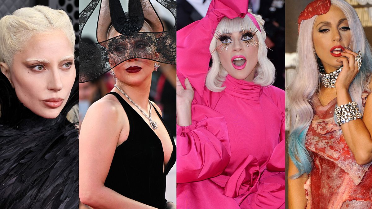 Lady Gaga ai Grammy 2026, alla Mostra del cinema di Venezia nel 2024, al Met Gala 2019 e nel 2010 con l'iconico "meat dress" © Afp/IPA/IPA/Afp