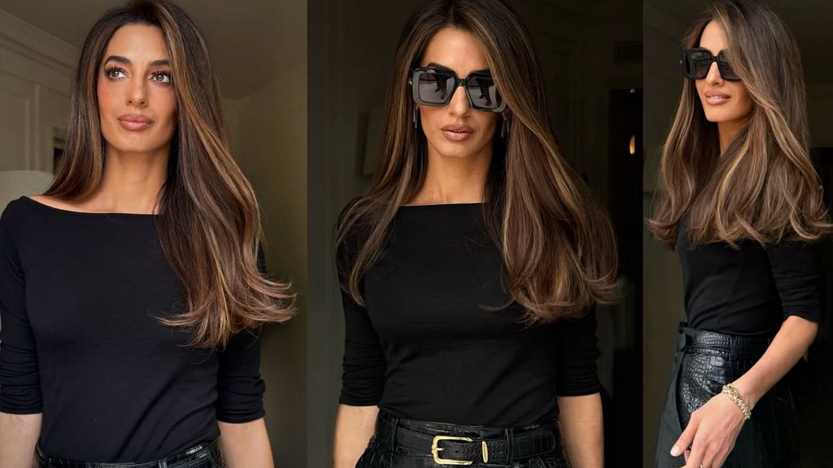Il nuovo castano con schiariture di Amal Clooney presentato su Instagram dal suo hairstylist di fiducia e diventato virale (credit: @dimitrishair - Dimitris Giannetos) © Instagram