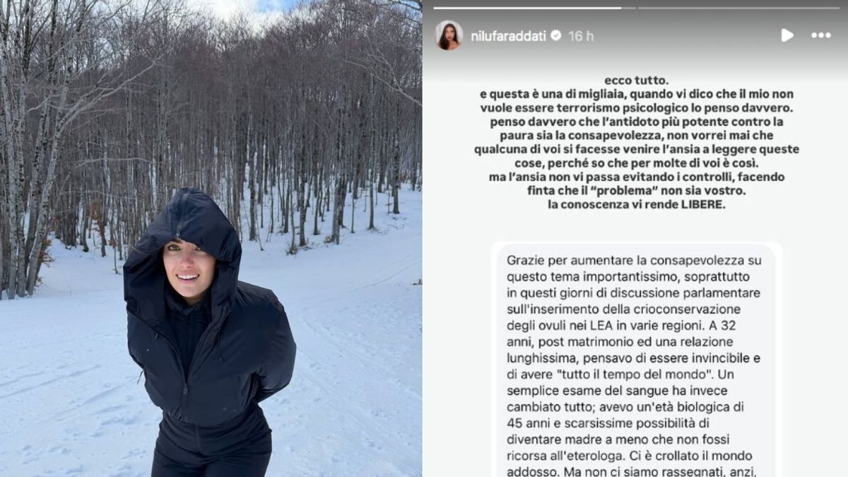 Una foto di Nilufar Addati e una sua storia su Instagram © Instagram