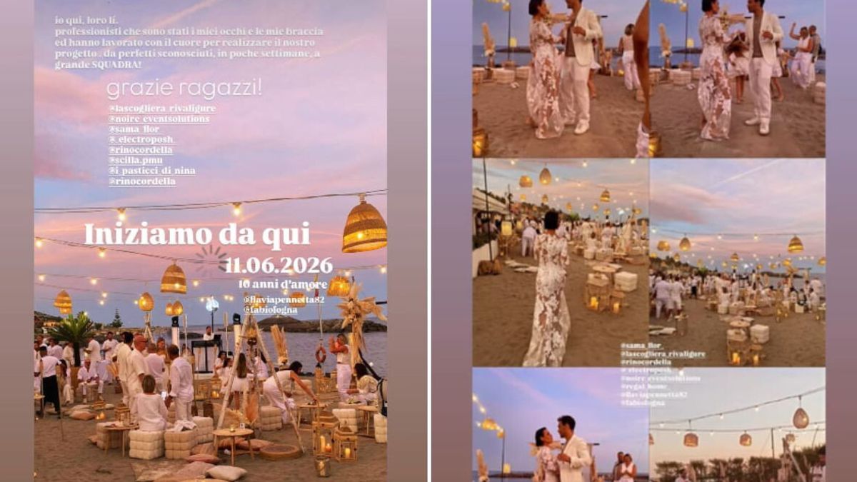 Il rinnovo delle promesse di Fabio Fognini e Flavia Pennetta © Instagram