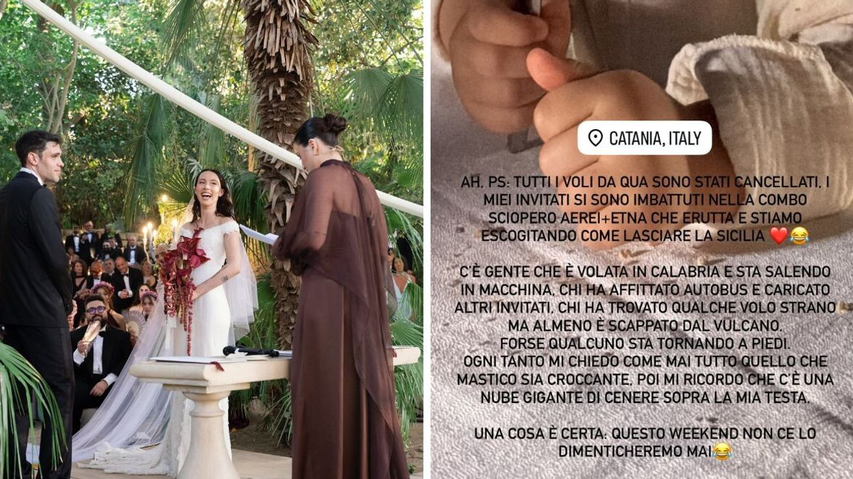 Aurora Ramazzotti e gli invitati bloccati in Sicilia dopo il matrimoni © Instagram