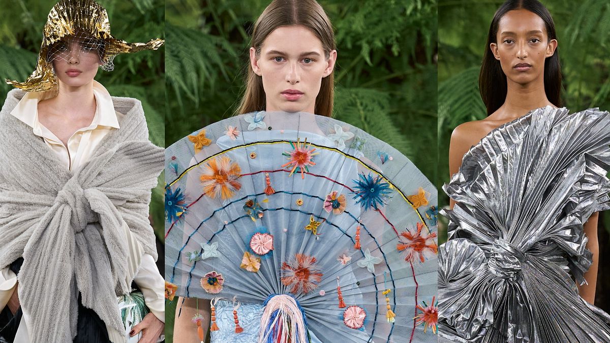 Tre look dalla collezione Dior Haute Couture autunno inverno 2026-2027 © Ufficio stampa