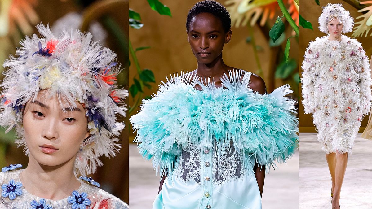 Tre look dalla collezione Chanel Haute Couture autunno inverno 2026-2027 © Afp/IPA/IPA