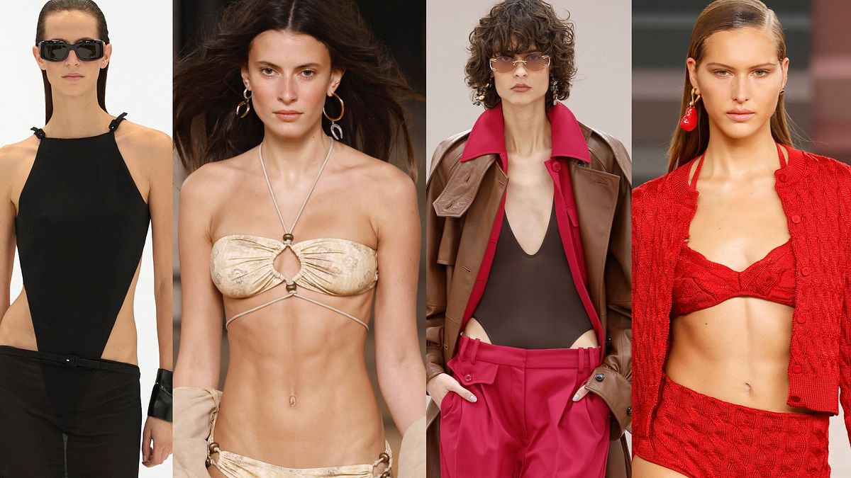 Moda estate 2026, i costumi da bagno da indossare anche in città: i look dalle sfilate di Courrèges, Isabel Marant, Zimmermann e Fendi © Catwalk Pictures