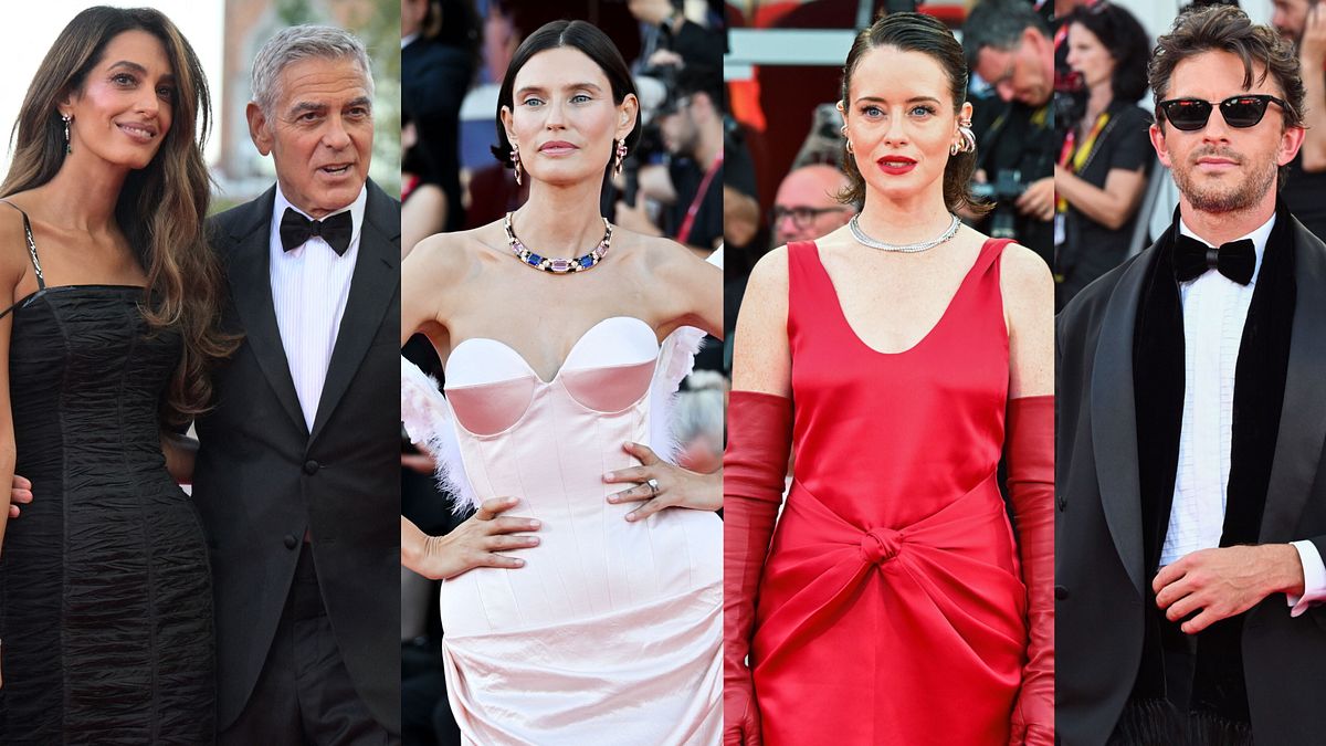 Venezia 83, i look delle star sul primo red carpet: Amal e George Clooney, Bianca Balti, Claire Foy, Jonathan Bailey © Afp/IPA/IPA/IPA