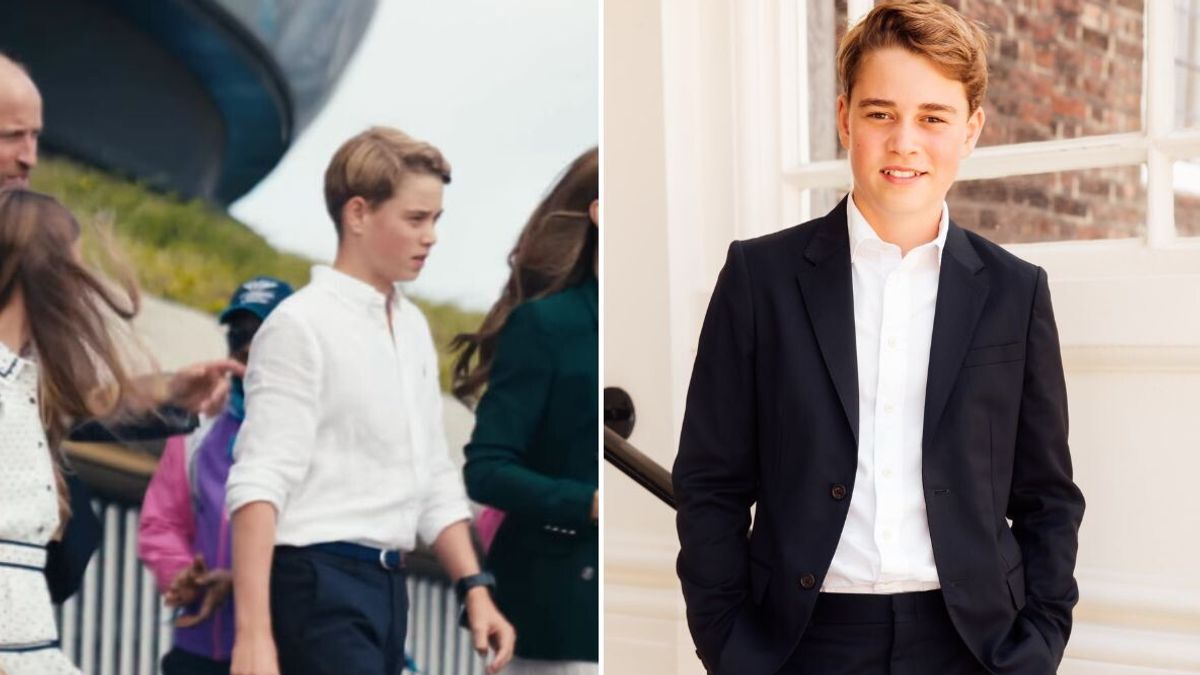 Due foto del principe George © Instagram